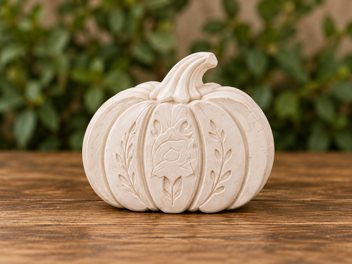 Seasonal plaster pumpkin