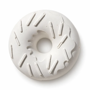 Unpainted Classic Sprinkle Donut plaster figure on white