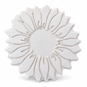 Unpainted Radiant Sunflower plaster figure on a white background