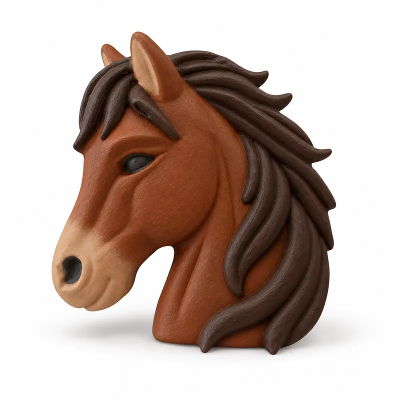 Painted Gentle Mane Horse plaster figure on a white background; color inspiration only